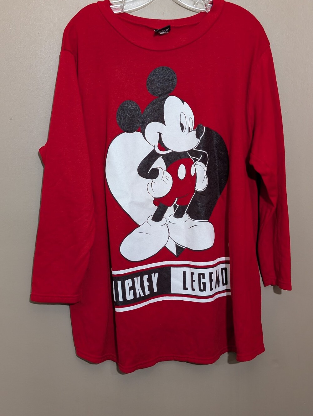 Vintage Disney Mickey Unlimited by Land N Sea Sweatshirts Sweater Red Size Large